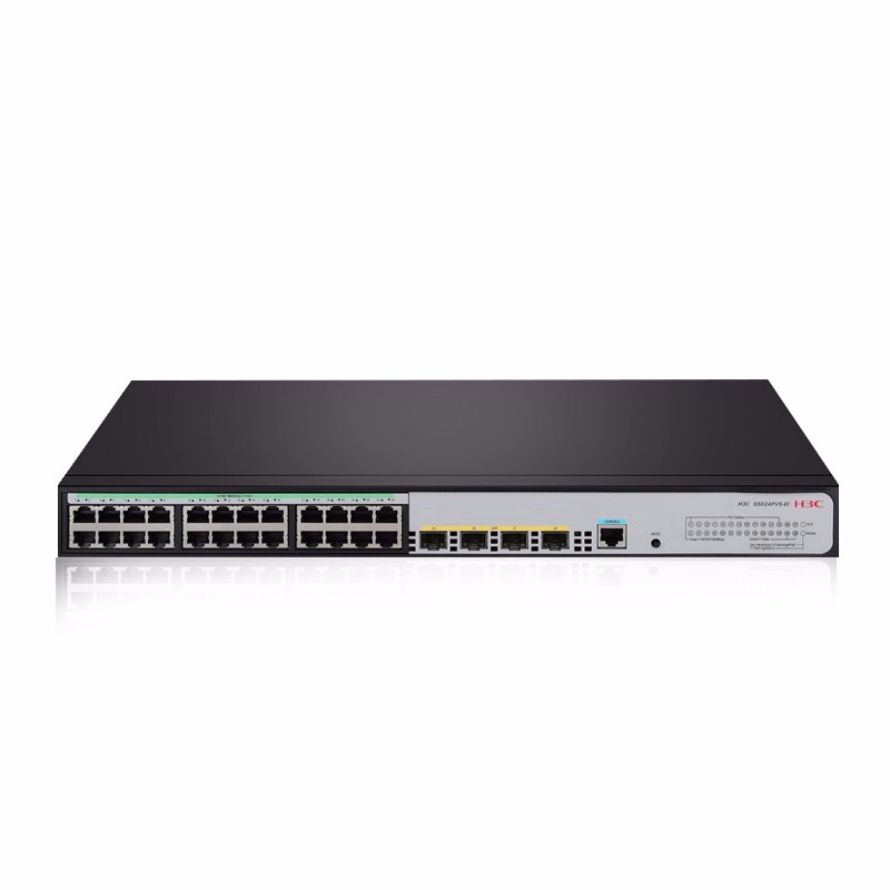 H3C S5135S-24P4X-EI L2以太网交换机主机,支持24个10/100/1000BASE-T PoE+电口,支持4个1G/10GBASE-X SFP+端口,支持AC