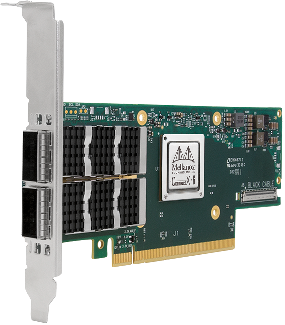 Mellanox MCX653436A-HDAI ConnectX-6 VPI Adapter Card for OCP3.0 with Host Management HDR InfiniBand and 200GbE Dual-Port QSFP56 PCIe4.0 x16 Internal Lock