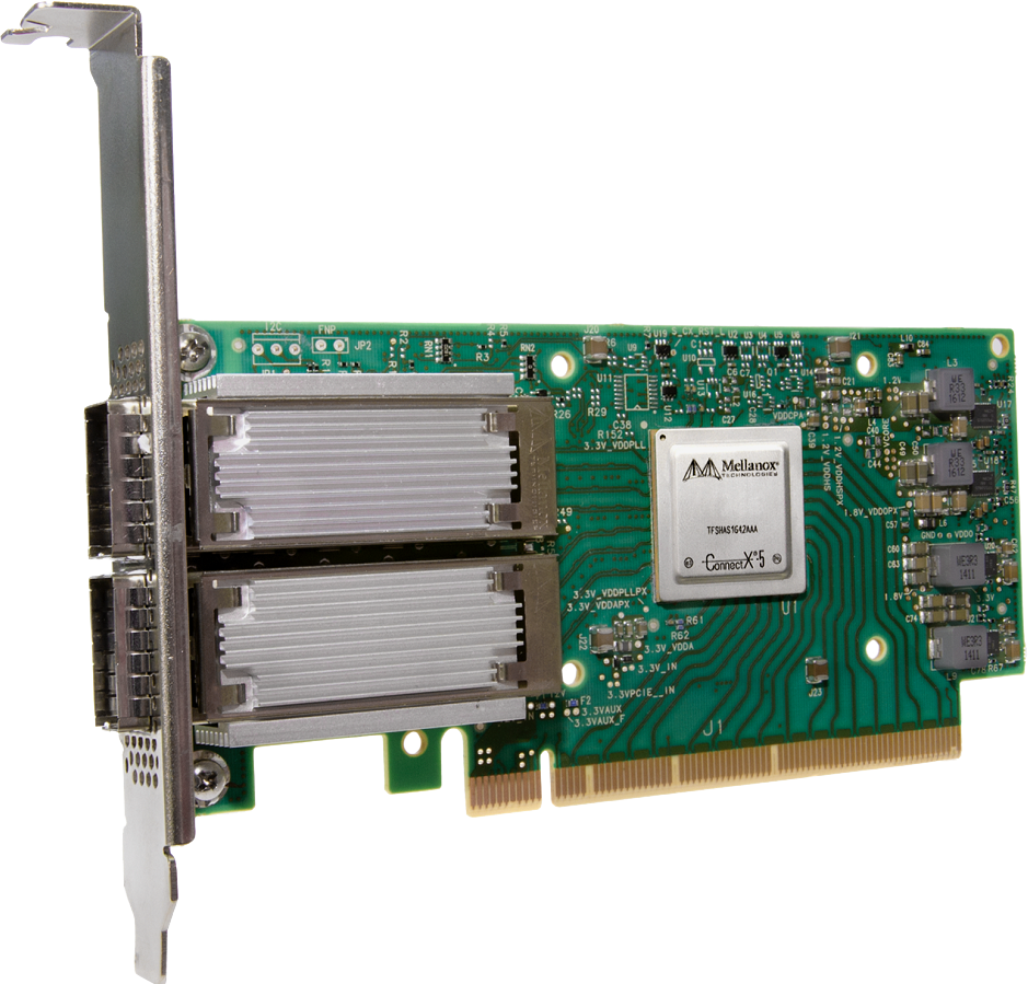 NVIDIA MCX556A-ECAT ConnectX-5 VPI Adapter Card EDR/100GbE Dual Port InfiniBand NIC