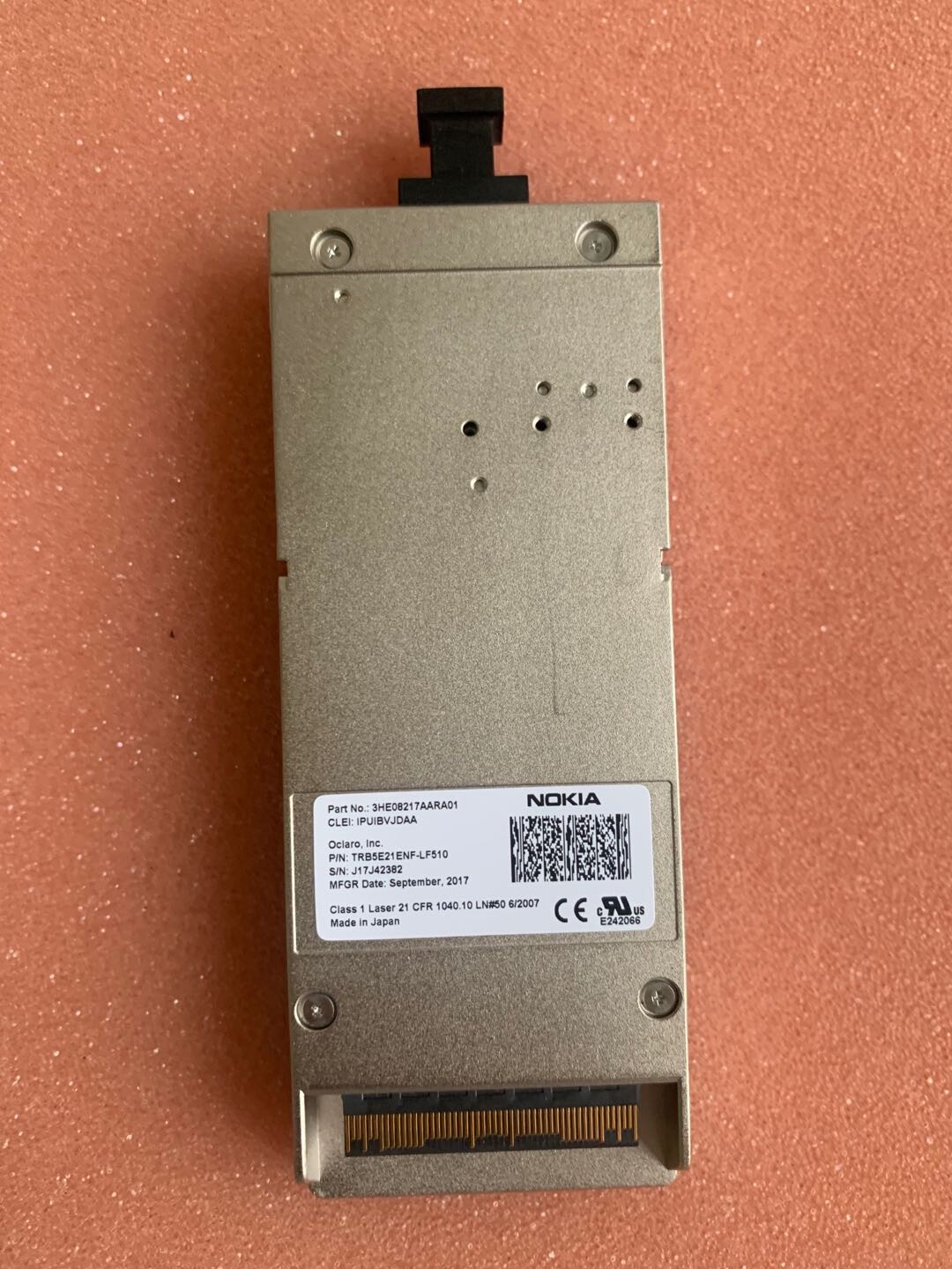 Alcatel-Lucent Nokia® 3HE08217AA Compatible TAACompliant 100GBase-LR4 CFP2 Transceiver(SMF, 1310nm, 10km, LC, DOM)